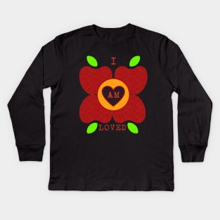 I Am Loved Fruit Flowers Kids Long Sleeve T-Shirt